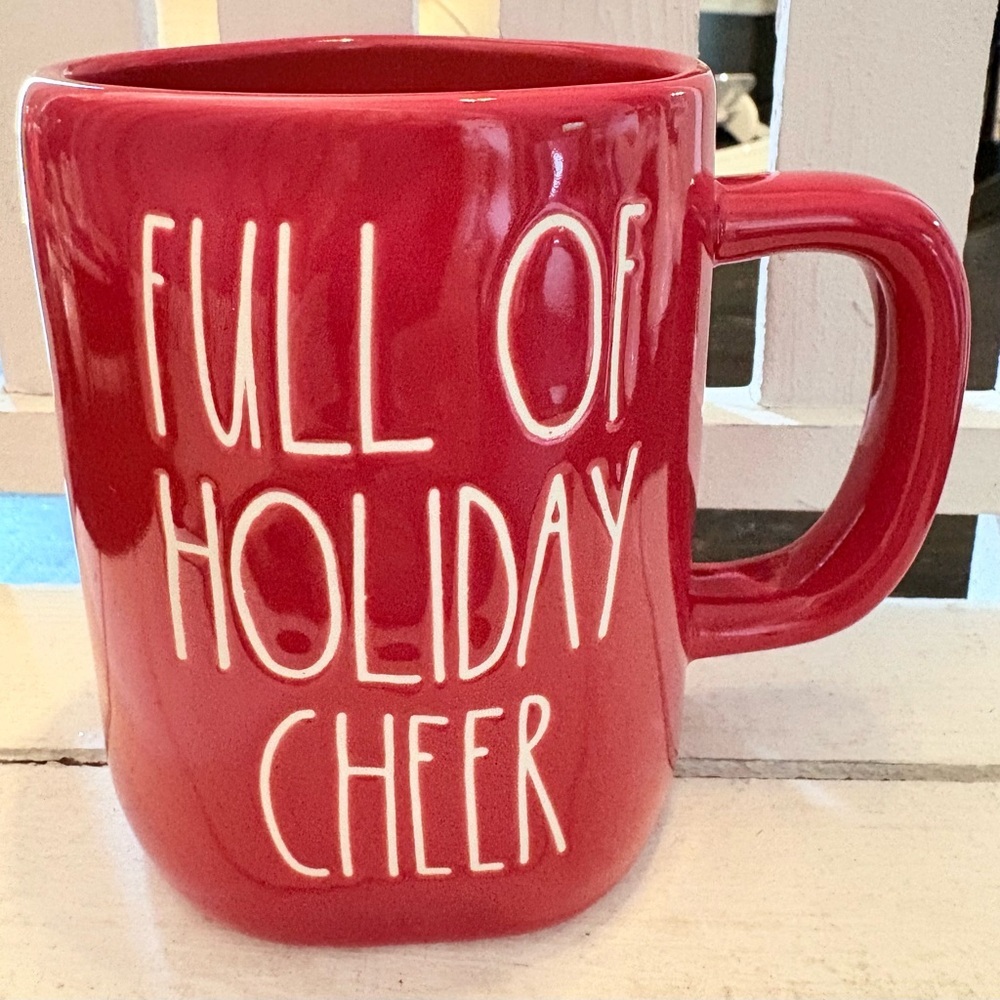Rae Dunn Red Full of Holiday Cheer Mug
